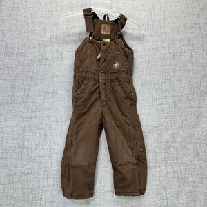 Berne Bib Overalls Youth Toddler Size 3T Canvas Quilt Lined